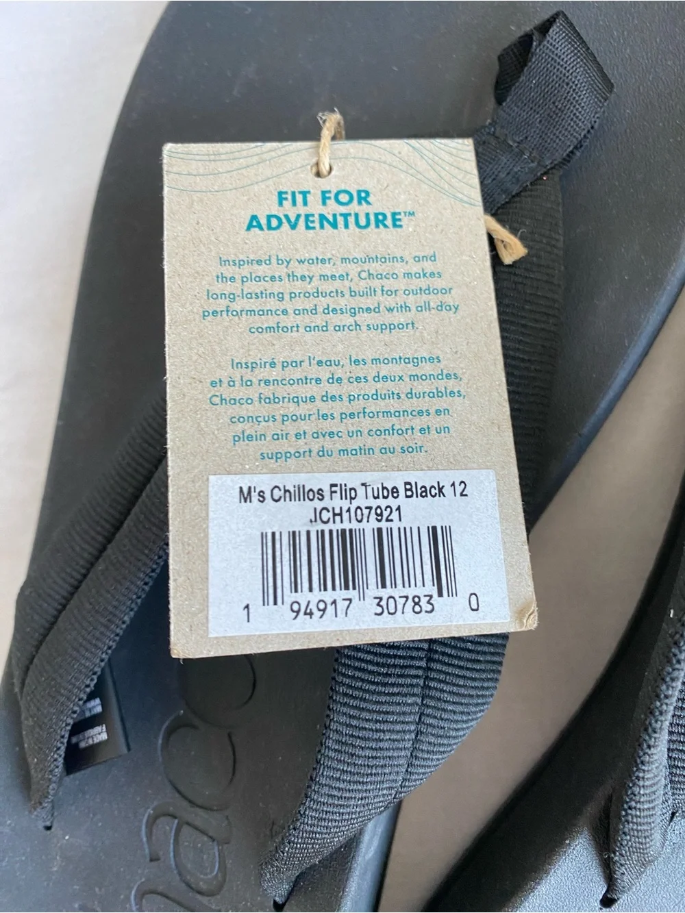 Chaco Black Men's Flip-Flop Sandals Chillos
